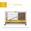PawHut Jaula para Conejos de Madera Conejera para Mascotas Pequeñas Portátil Interior con Techo Abrible Rampa Bandeja Extraíble para Conejillos de Indias 90x53x59 cm Marrón, , large indicador imagen numero 4