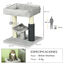 PawHut Árbol para Gatos Gris, , large indicador imagen numero 3