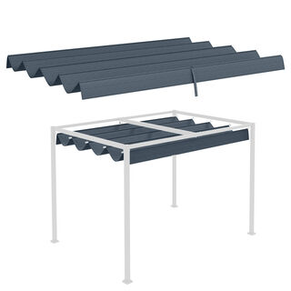 Outsunny Techo De Pérgola Gris Oscuro 