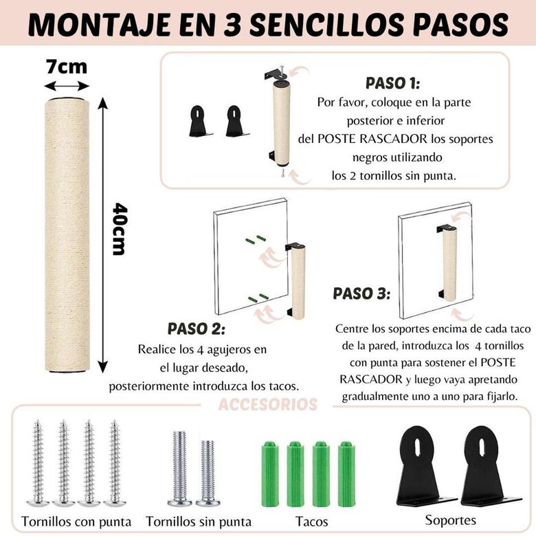 MimadosPet Rascador de pared para gatos thumbnail