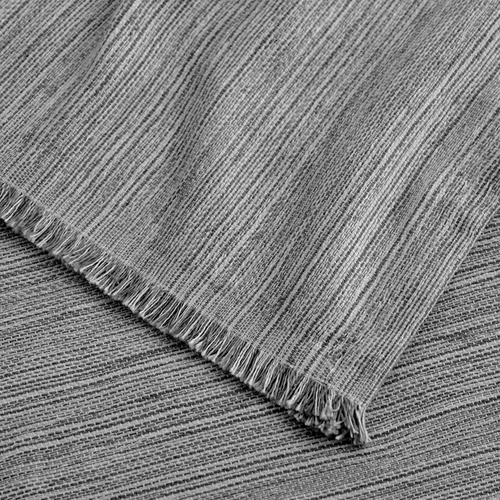 Pack 2 Unidades Plaid Multiusos Modelo Trama 230x260 cm Gris Oscuro, , large Imagen numero 3