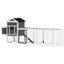 PawHut Gallinero para Exterior Blanco y Gris, , large indicador imagen numero 1