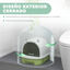 PawHut Arenero para Gatos Blanco y Verde, , large indicador imagen numero 4
