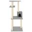 vidaXL Rascador para gatos con postes de sisal gris claro 123 cm, , large indicador imagen numero 2
