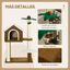 PawHut &Aacute;rbol Rascador para Gatos Altura 89 cm Torre para Gatos con Caseta de Felpa Plataforma Poste en Forma de Coco de Sisal y Bolas Colgantes 55x40x89 cm Marr&oacute;n, , large indicador imagen numero 5