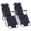 Outsunny 2 Tumbonas Reclinables y Plegables Tumbonas de Jard&iacute;n con Respaldo Ajustable Reposabrazos Almohada y Reposapi&eacute;s Carga 136 kg para Exterior Terraza 135x60x89 cm Negro, , large indicador imagen numero 1