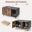 COSTWAY Cajas de Arena para Gatos, Casa de Baño Oculto para Mascota con 2 Puertas, Estante Abierto y Rascador para Gatos, Mesa Auxiliar para Gatos 90 x 50 x 54 cm, , large indicador imagen numero 5