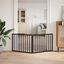 vidaXL Puerta para perros plegable 2 paneles madera álamo negra 160 cm, , large indicador imagen numero 3
