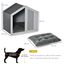 PawHut caseta de madera gris para perros pequeños y medianos, , large indicador imagen numero 3