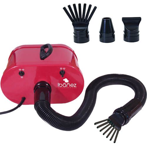 Ibañez Turbomax secador y expulsor dos motores rojo para perros y gatos