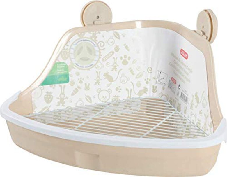Zolux Casa de baño de Esquina (tamaño pequeño, 34 x 32 x 14,5 cm), Color Beige