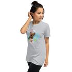 Mascochula camiseta mujer acuarela personalizada con tu mascota gris, , large image number null