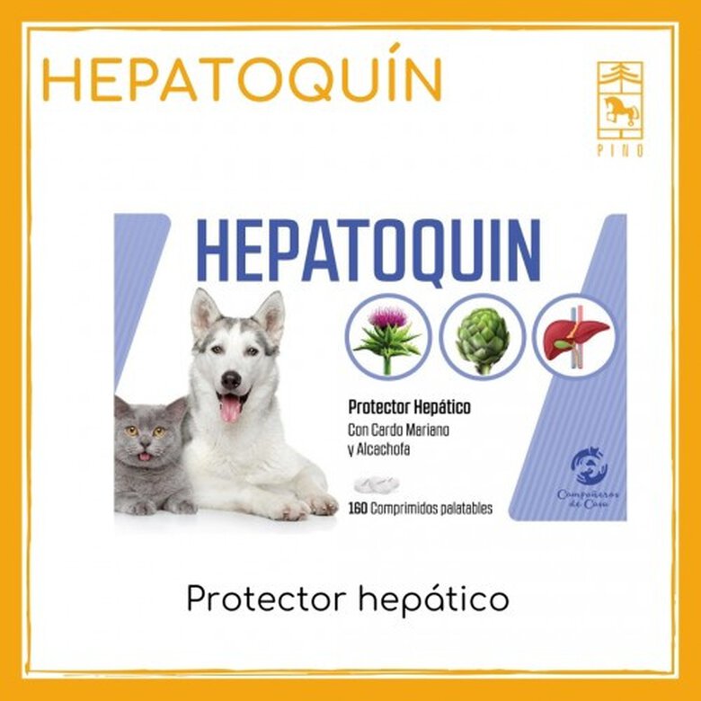 Laboratorios pino hepatoquín protector hepático para perros y gatos, , large image number null
