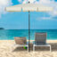 Outsunny Sombrilla de Jardín de Aluminio 198x130x245 cm Parasol de Jardín Rectangular con Función de Inclinación para Terraza Patio Exterior Beige, , large indicador imagen numero 2