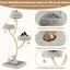 COSTWAY Árbol para Gatos Altura 178 cm, Torre para Gatos con Marco de Soporte de Metal, Tablero Rascadores de Sisal, 3 Plataformas, Bolas Colgantes, Juguete de Gatos de 4 Niveles (gris), , large indicador imagen numero 3