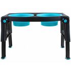 Comedero doble elevado ajustable grande color Azul, , large image number null