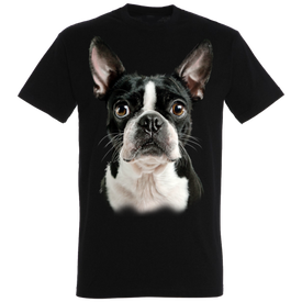 Camiseta Boston Terrier color Negro