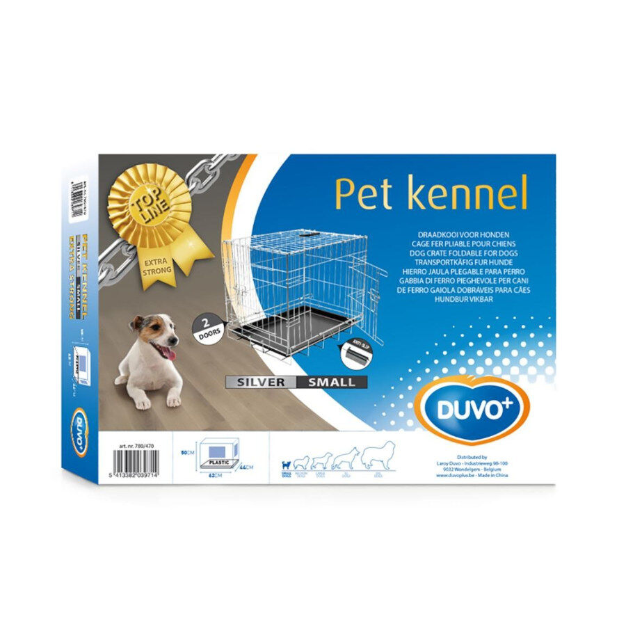 Duvoplus Cromo Jaula de Metal Extra fuerte para perros, , large Imagen numero 2