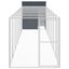 vidaXL Gallinero con corral acero galvanizado gris 165x863x181 cm, , large indicador imagen numero 2