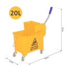 Cubo fregado profesional HomCom color Amarillo, , large image number null