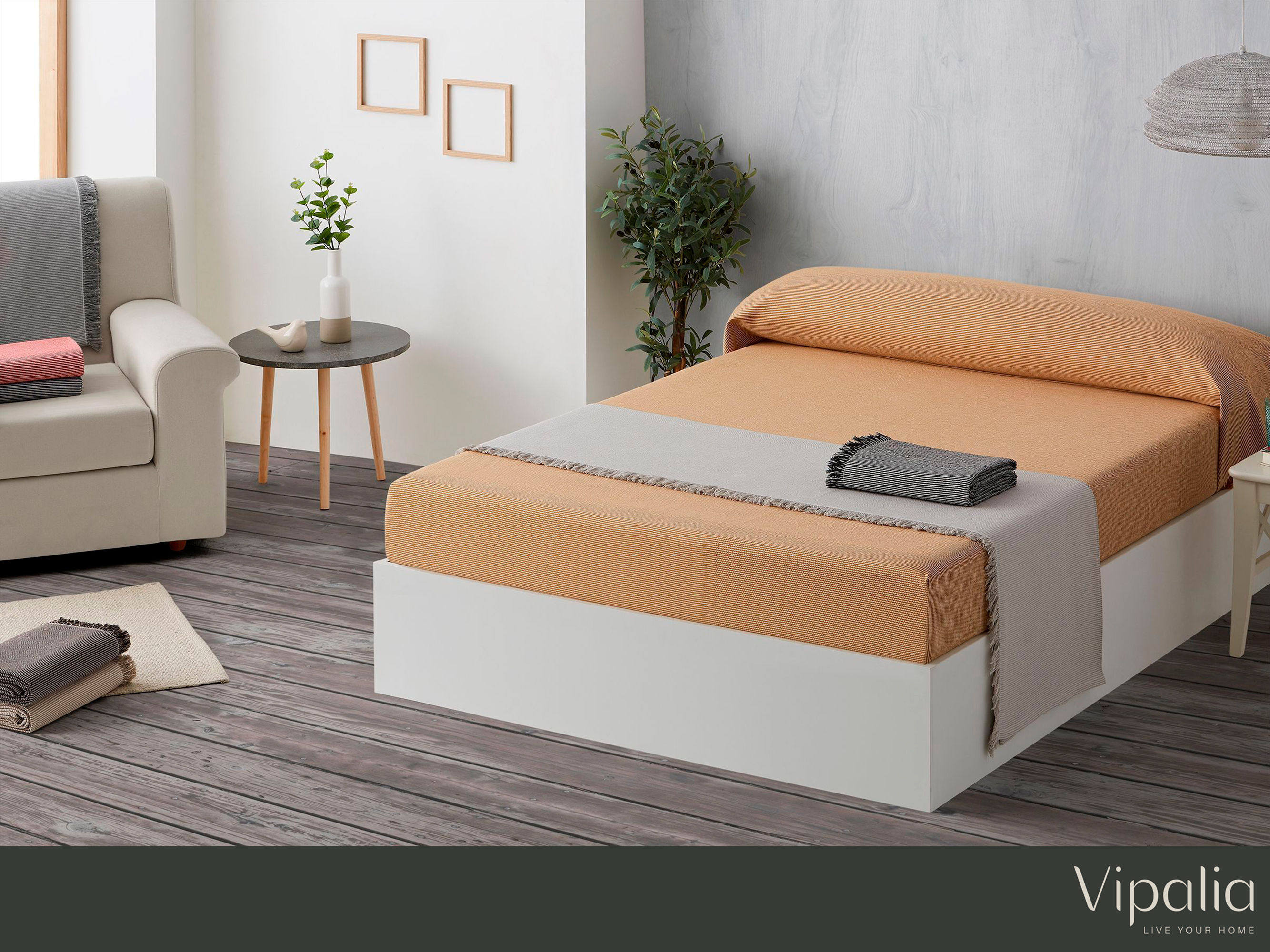 Pack de 2 Plaid Paul Colchas Multiusos 230 x 260 cm Gris Claro, , large Imagen numero 5