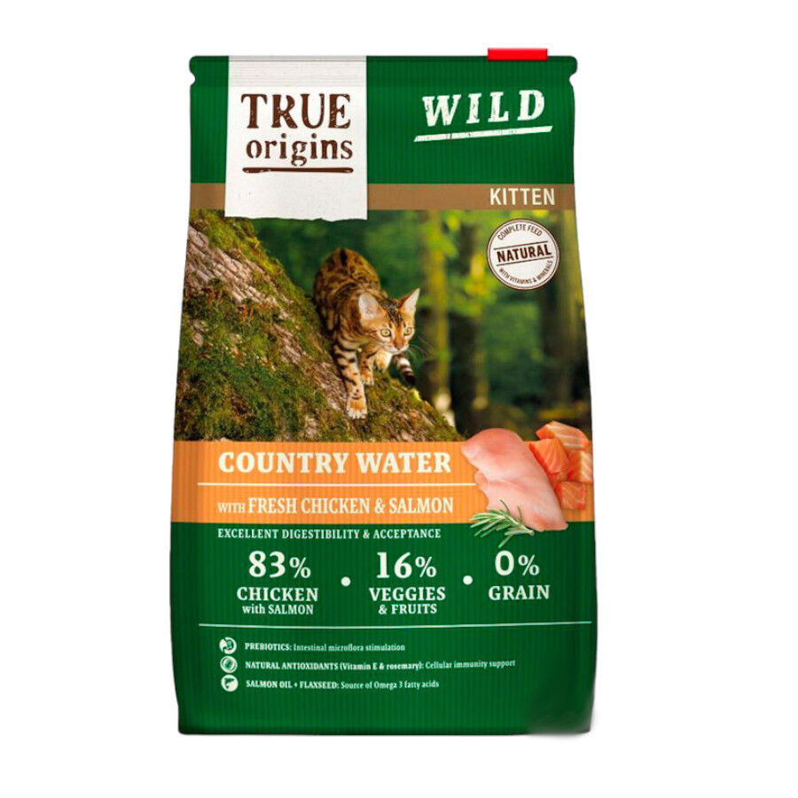True Origins Wild Kitten Country Water Pollo y Salmón pienso