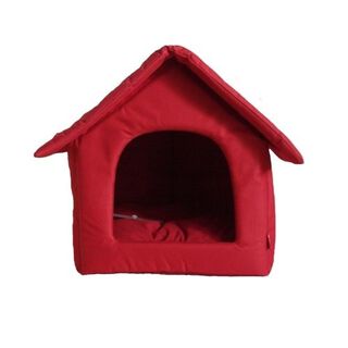 T&Z basic casa cama lavable roja para perros