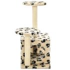 Rascador con poste de sisal para gatos color Beige Huellas, , large image number null