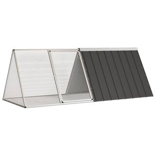 VidaXL Jaula triangular y techo para conejos 