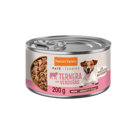 Nature's Variety Pat&eacute; Ternera con Verduras Lata para perros adultos mini