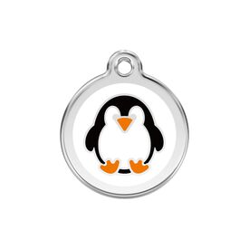 Red dingo Placa identificativa Acero Inoxidable Esmalte Pinguino para perros
