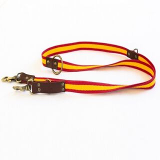 Correa España hecho a mano para perros color Rojo/Amarillo