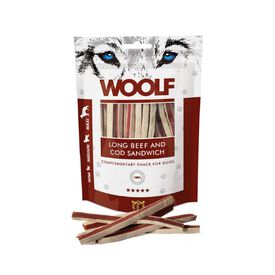 Woolf Sándwich Largo Ternera Y Bacalao para perros
