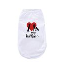 Camiseta ¨I love my human¨personalizable para perros color Blanco, , large image number null