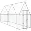 vidaXL Jaula para gallinas acero galvanizado plateado 200x100x190 cm, , large indicador imagen numero 6