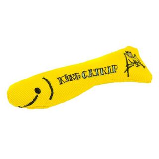 Juguete con hierba gatera en forma de pescado para gatos color Amarillo