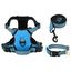 vidaXL Arnés para perros con correa y collar ajustable azul XL, , large indicador imagen numero 1