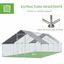 PawHut Conjunto de 1 Gallinero de Madera con Ventana Puerta Nido Bandeja Extraíble 147x93,5x89,5 cm y 1 Gallinero para Exterior Grande de Acero Galvanizado 3x4x2 m, , large indicador imagen numero 9