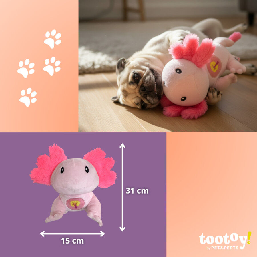 Tootoy! Ajolote Mordedor de Peluche con Sonido para perros, , large Imagen numero 5