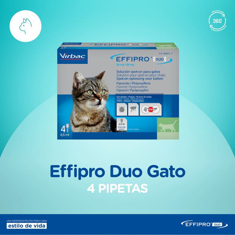 Virbac Effipro Duo Pipetas Antiparasitarias para gatos thumbnail