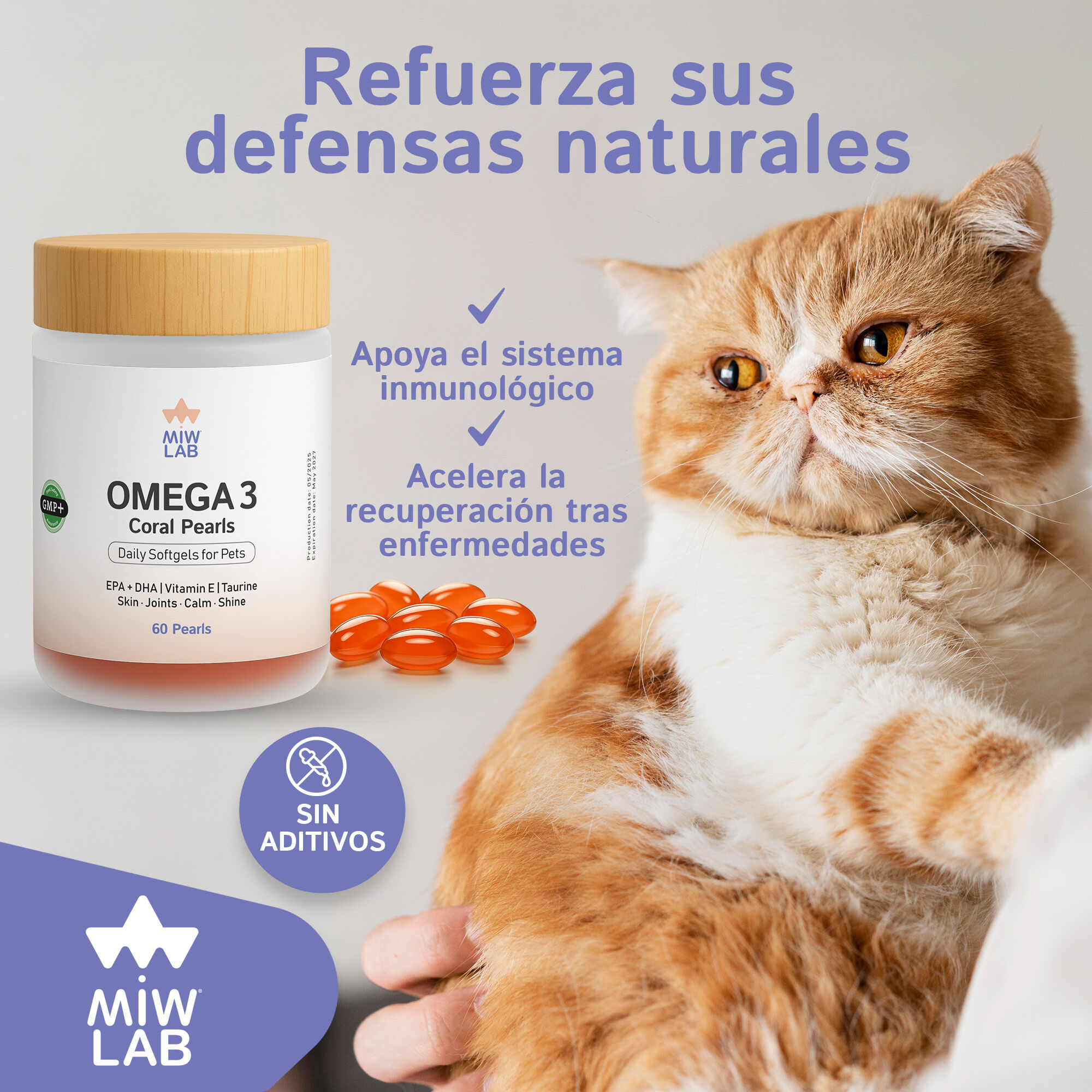 MIWLAB Suplemento Natural Pelaje para perros y gatos thumbnail