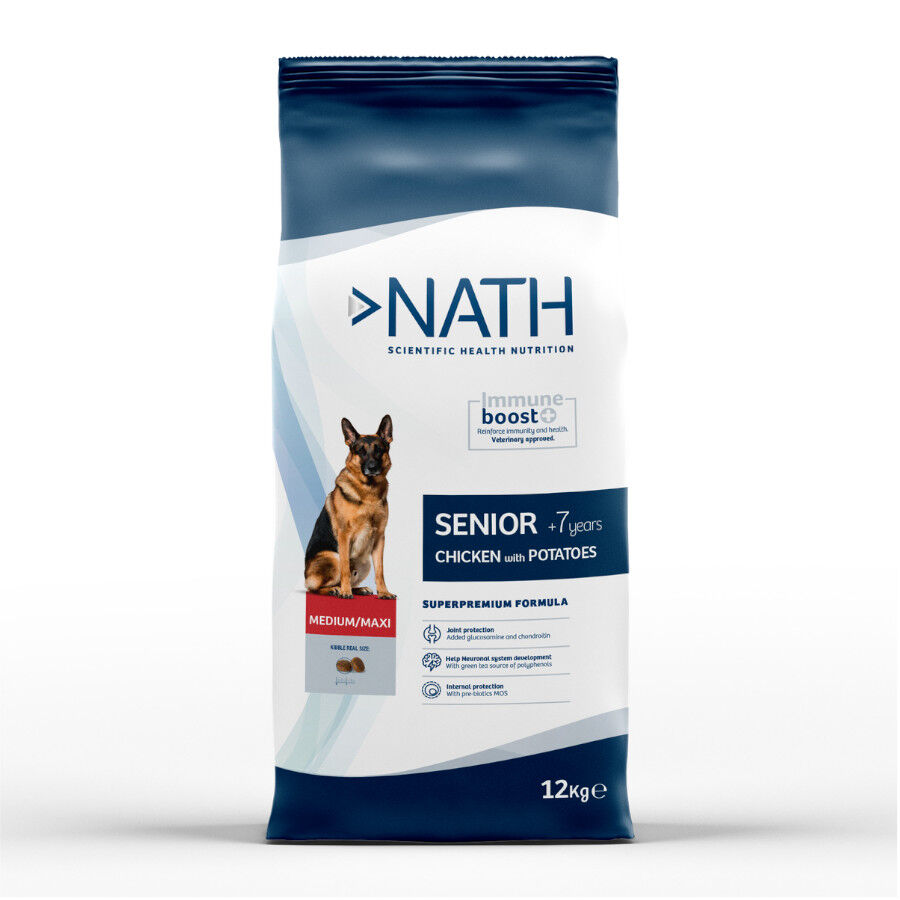 12 kg Nath Senior Medium & Maxi pienso para perros, , large Imagen numero 2