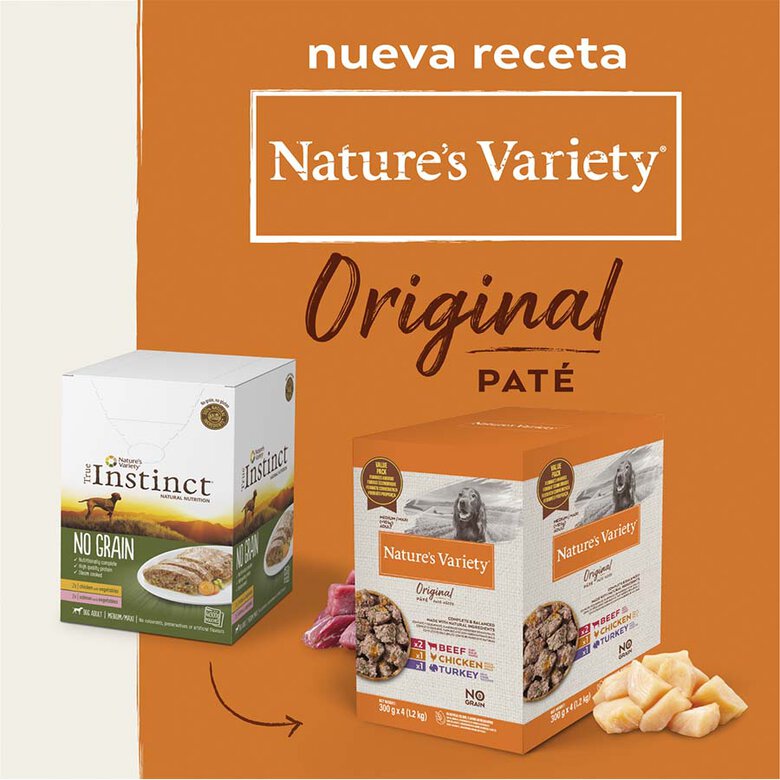 Nature's Variety Adult Medium Original Paté sobre para perros - Multipack 4, , large image number null