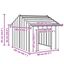 vidaXL Caseta para perros con techo acero galvanizado 83x130x85 cm, , large indicador imagen numero 5