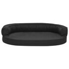 Vidaxl sofá acolchado de lino negro para perros, , large image number null