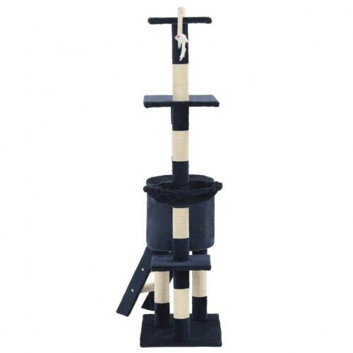 Rascador con poste de sisal para gatos color Azul thumbnail