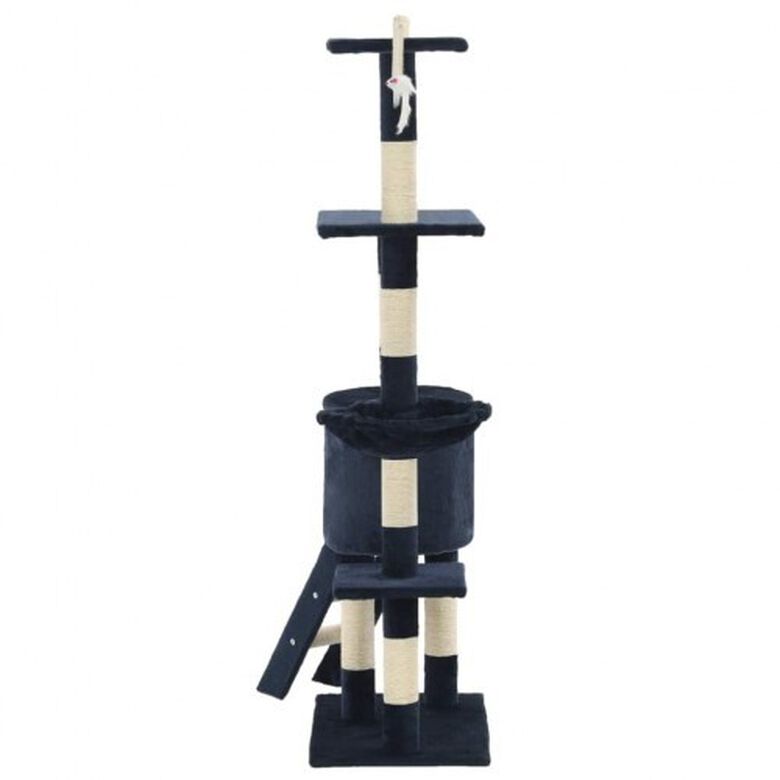 Rascador con poste de sisal para gatos color Azul thumbnail
