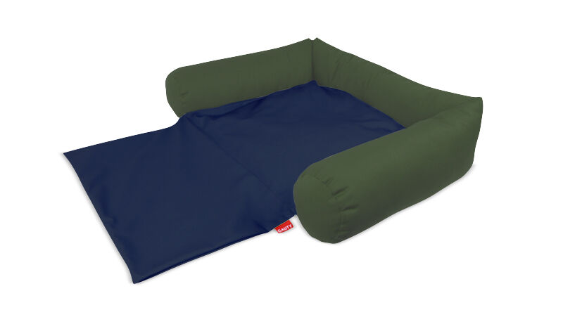 Gauty Cama para Perros y Gatos  Tela de sarga - Verde y azul oscuro, , large Imagen numero 1
