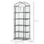 Outsunny Invernadero de Jardín Invernadero de Terraza con 5 Estantes de Alambre Tipo Caseta de Acero Vivero Casero para Cultivo de Plantas Flores Verduras 69x49x193 cm Transparente, , large indicador imagen numero 3