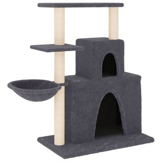 vidaXL Rascador Postes de sisal Gris Oscuro 83 cm para gatos